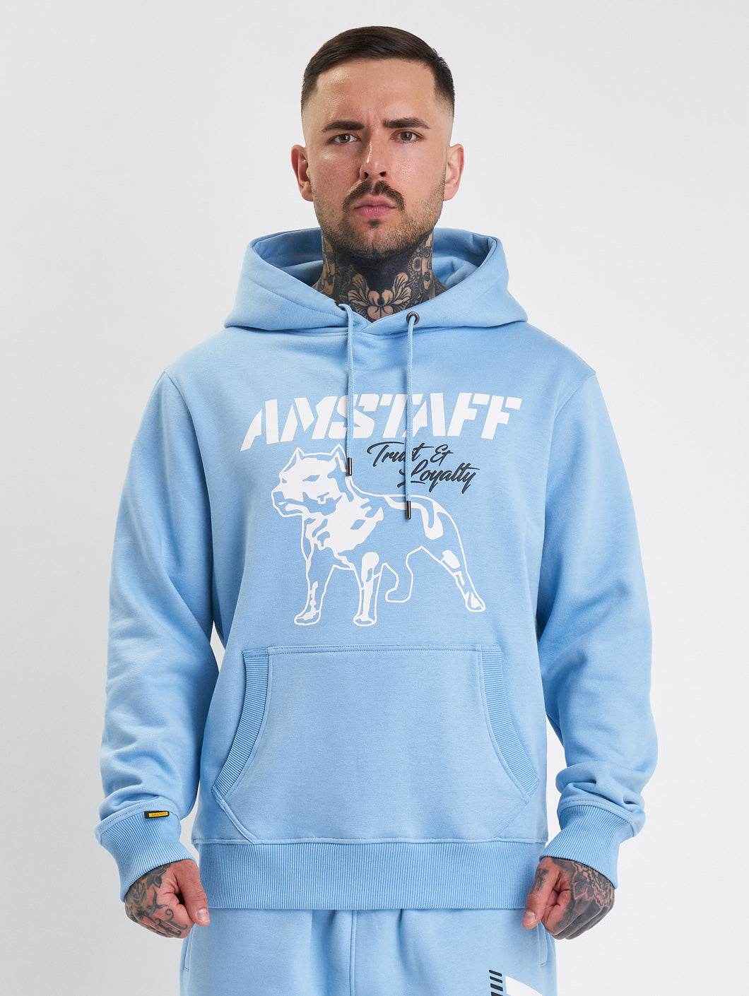 Amstaff Logo 2.0 Hoodie Horizon Blue - Amstaff Wear