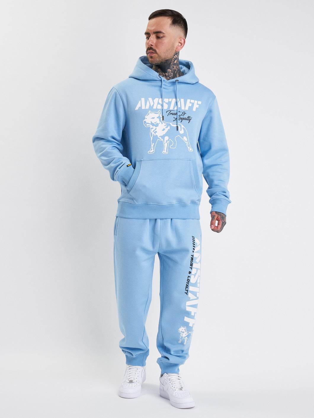 Amstaff Logo 2.0 Hoodie Horizon Blue - Amstaff Wear
