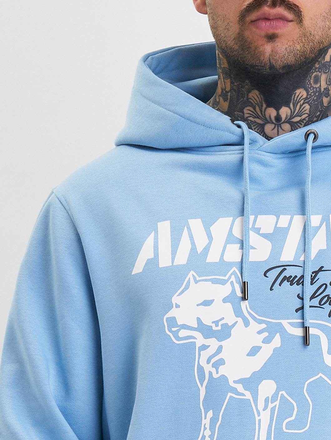 Amstaff Logo 2.0 Hoodie Horizon Blue - Amstaff Wear