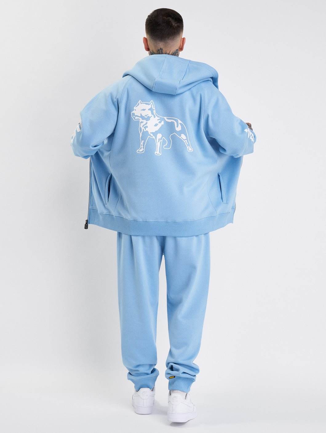 Amstaff Logo 2.0 Ziphoodie Horizon Blue - Amstaff Wear