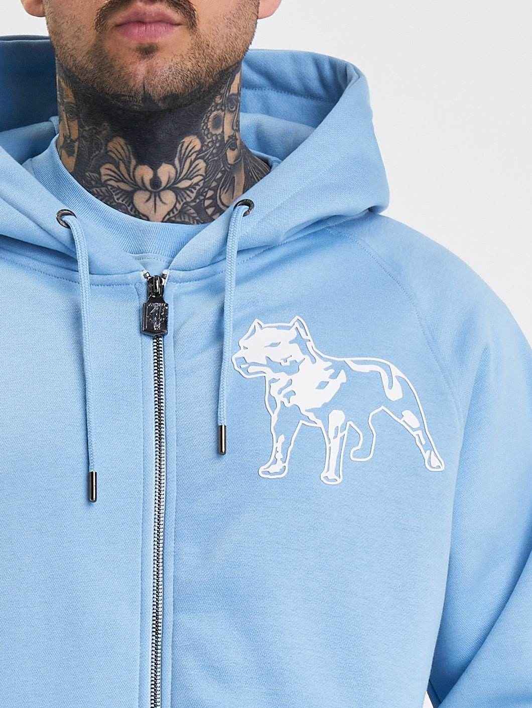 Amstaff Logo 2.0 Ziphoodie Horizon Blue - Amstaff Wear