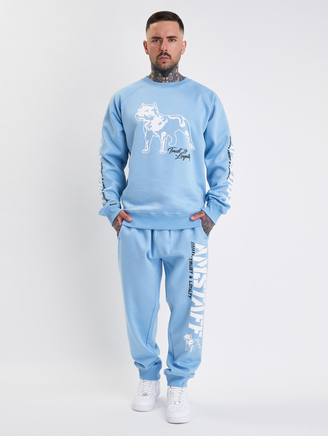 Amstaff Logo 2.0 Sweatshirt Horizon Blue - Amstaff Wear