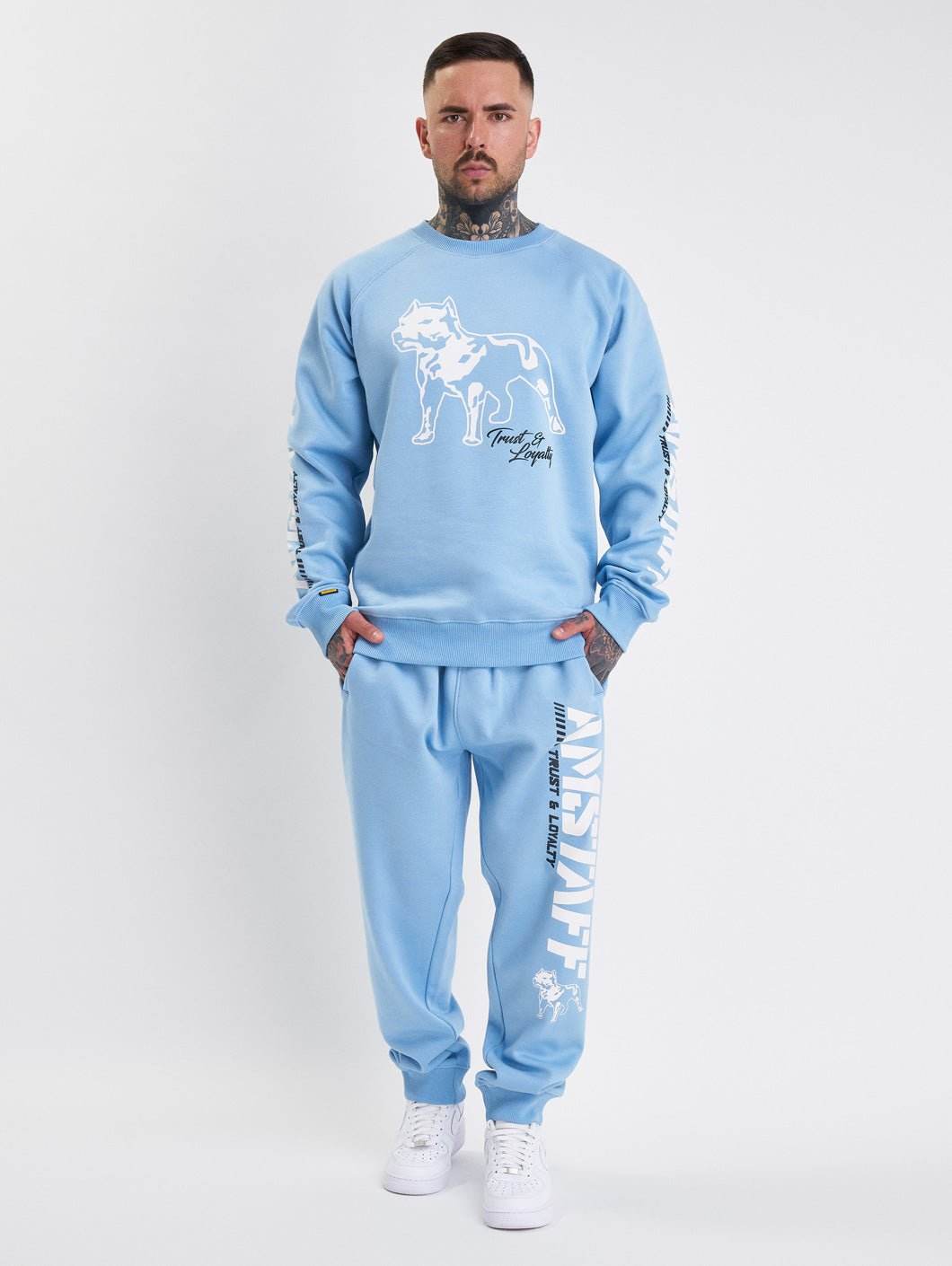 Amstaff Logo 2.0 Sweatshirt Horizon Blue - Amstaff Wear