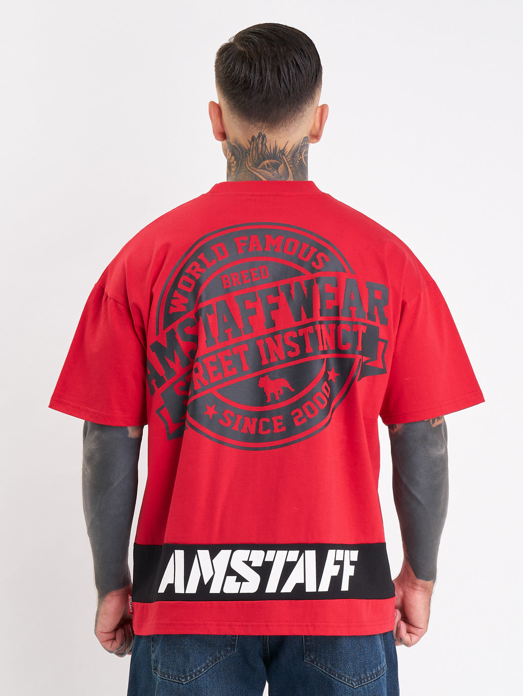 Amstaff Gattos T-Shirt Red - Amstaff Wear