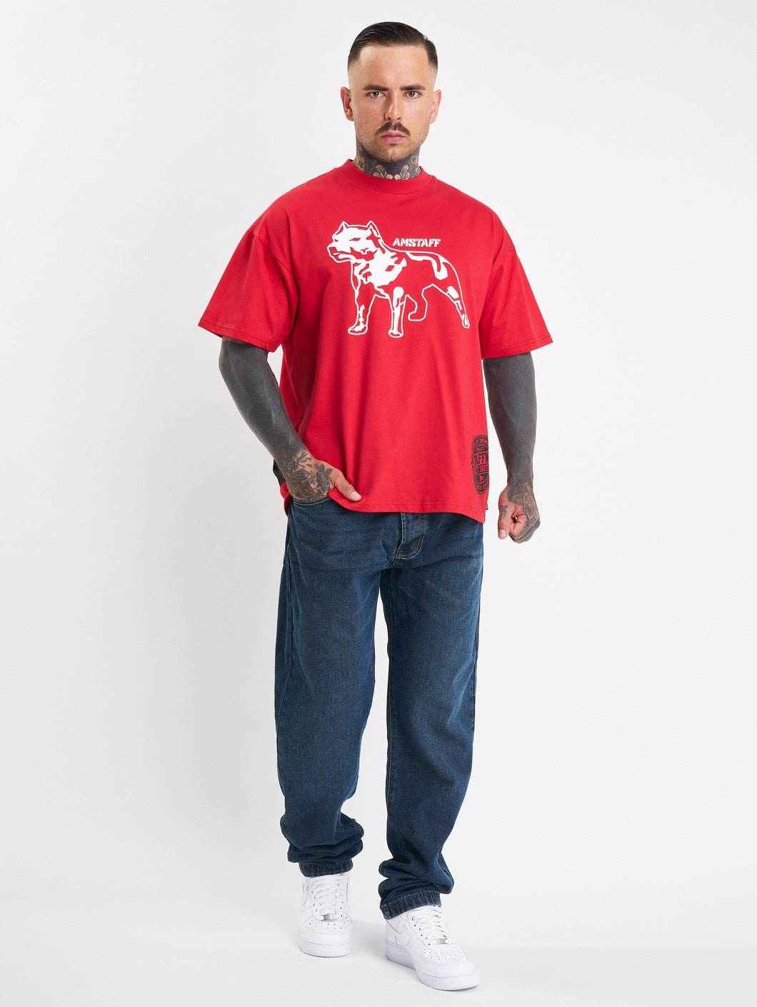 Amstaff Gattos T-Shirt Red - Amstaff Wear