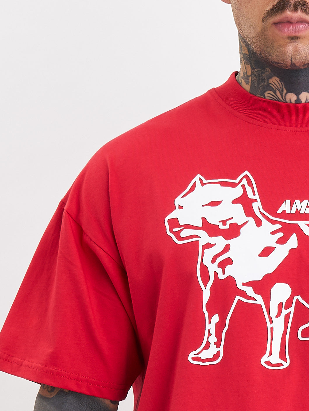 Amstaff Gattos T-Shirt Red - Amstaff Wear