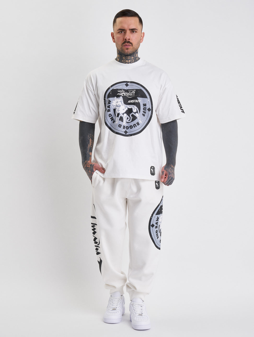 Amstaff Dyster T-Shirt White - Amstaff Wear