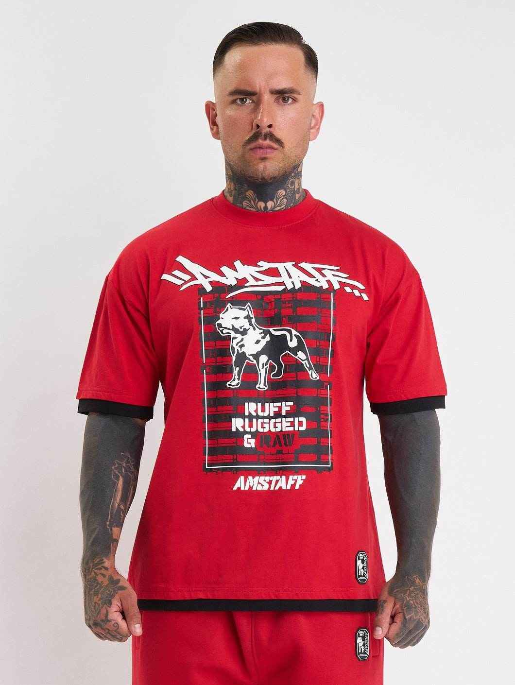 Amstaff Lucian T-Shirt Red - Amstaff Wear