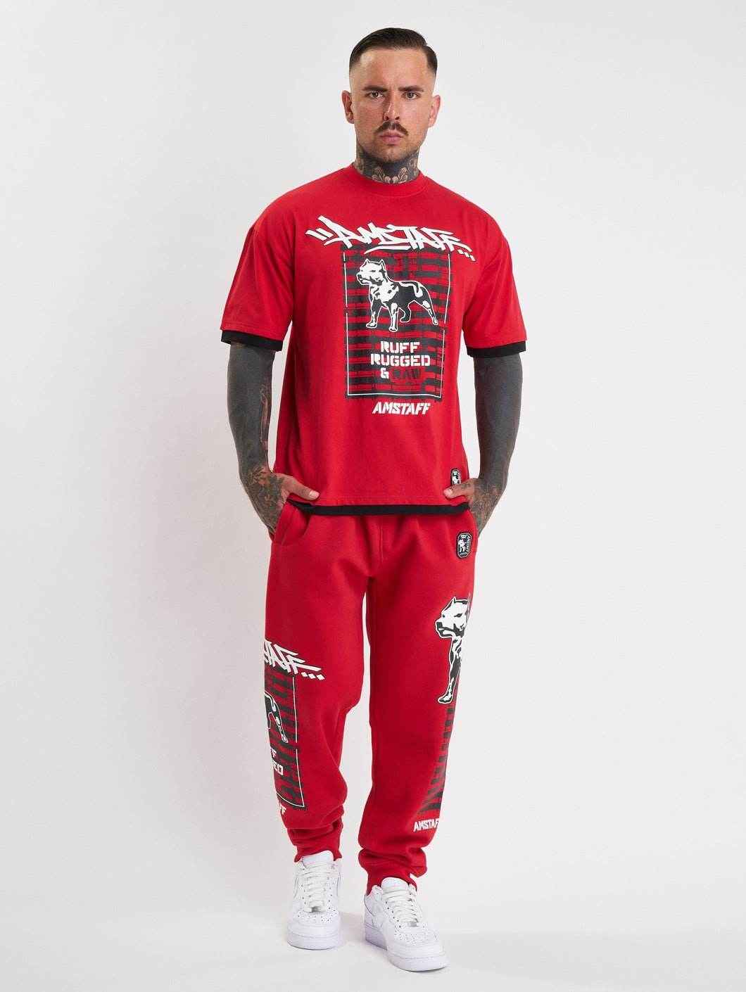 Amstaff Lucian T-Shirt Red - Amstaff Wear