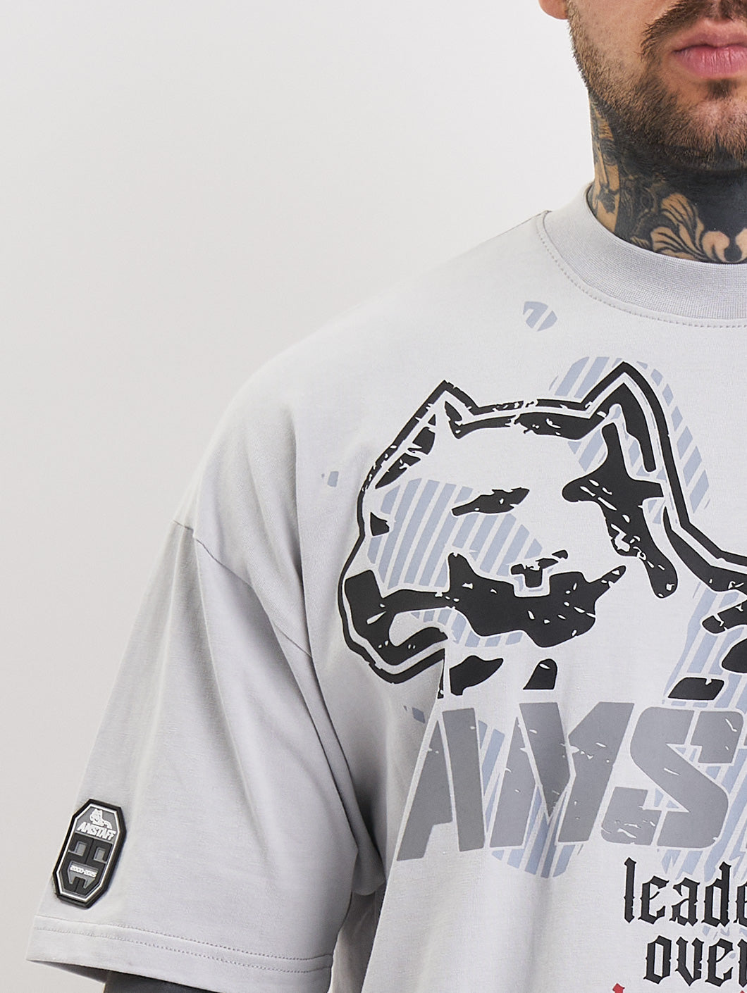 Amstaff Milian T-Shirt Stone Grey - Amstaff Wear