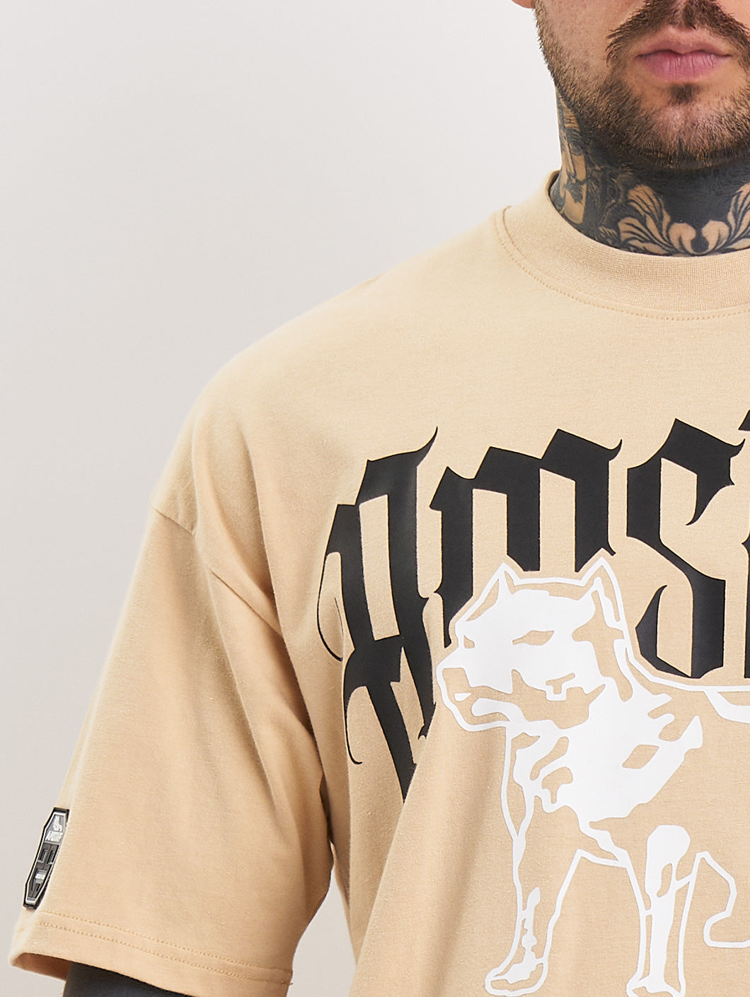 Amstaff Weldon T-Shirt Beige - Amstaff Wear