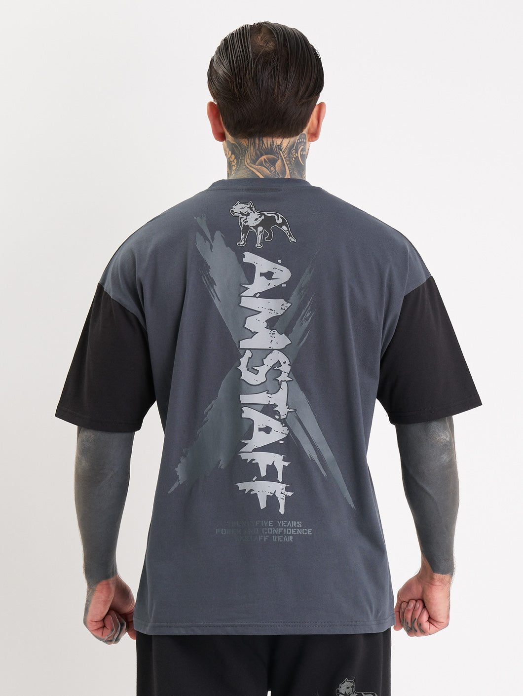 Amstaff Sector T-Shirt Grey Black - Amstaff Wear