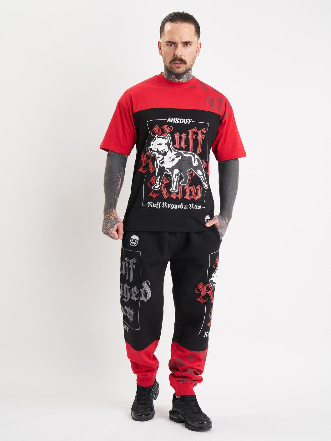 Amstaff Zane T-Shirt Red Black