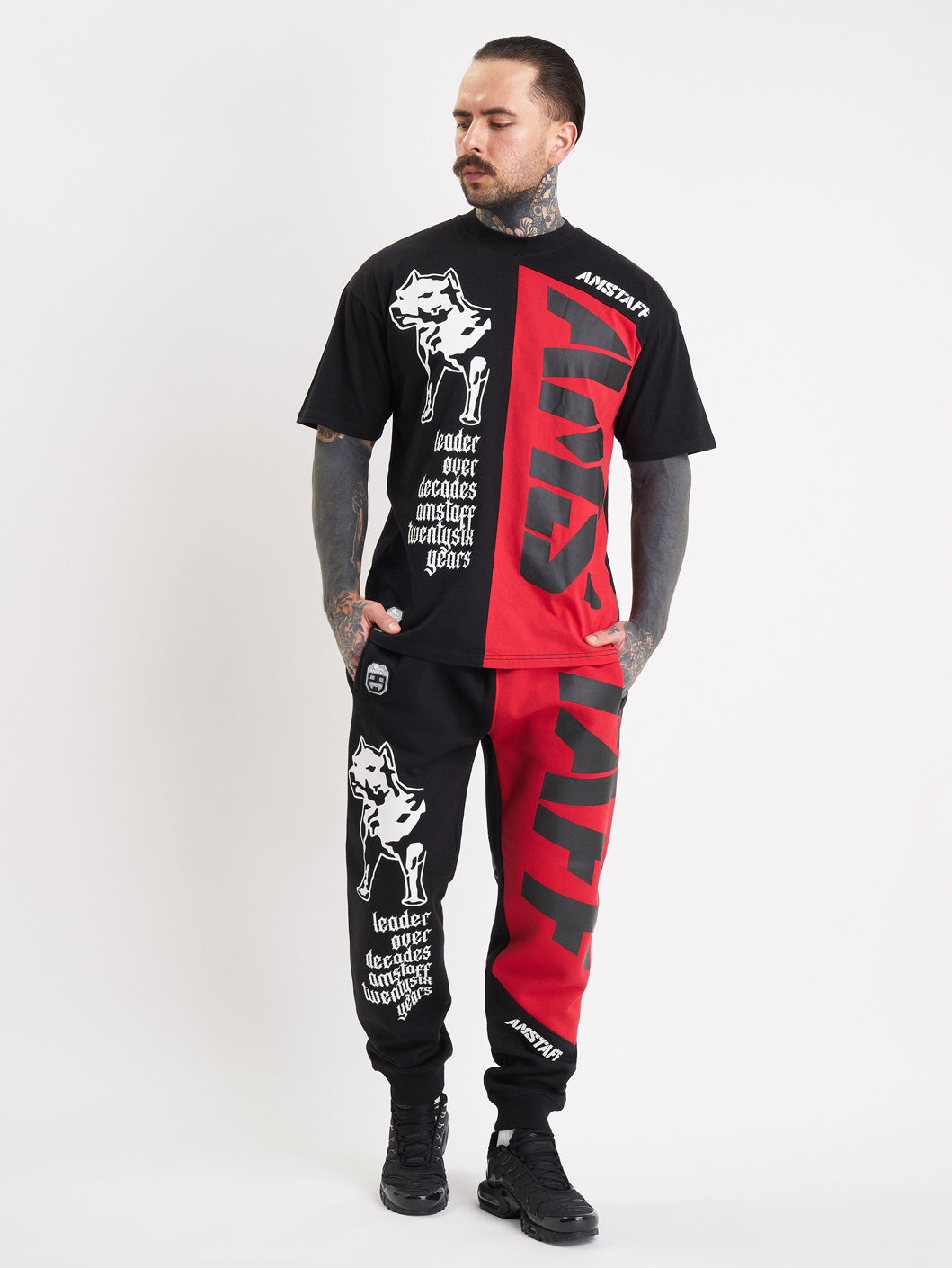 Amstaff Mavor T-Shirt Black Red