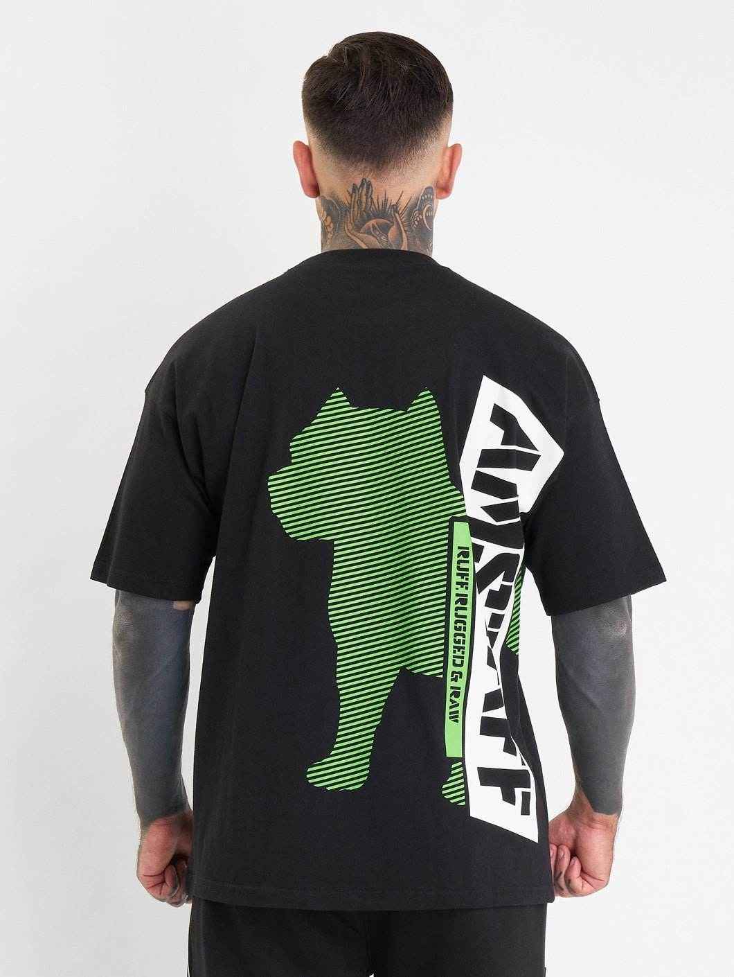 Amstaff Masho T-Shirt Black Grey Green - Amstaff Wear