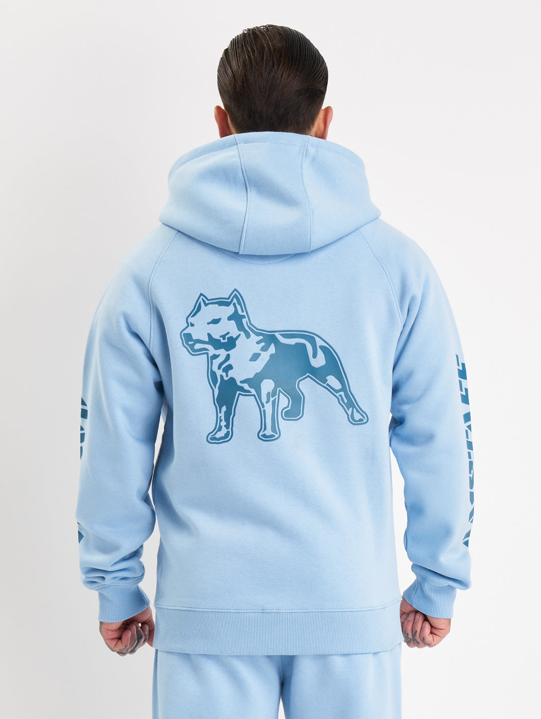 Amstaff Logo 2.0 Ziphoodie Horizon Double Blue - Amstaff Wear