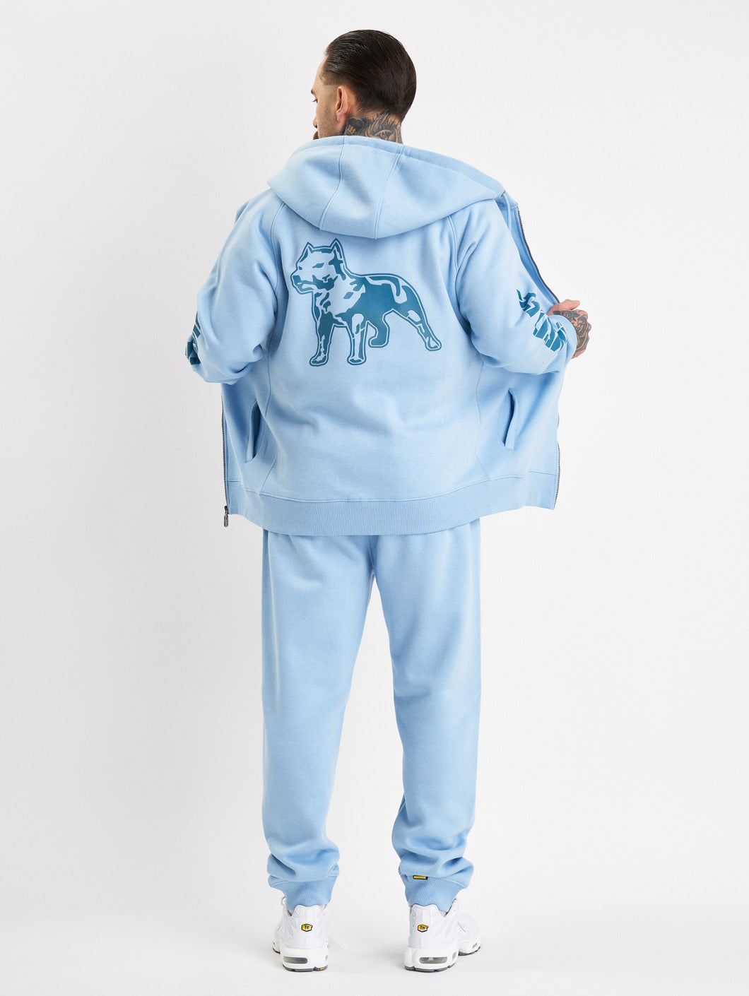 Amstaff Logo 2.0 Ziphoodie Horizon Double Blue - Amstaff Wear