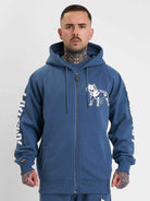 Amstaff Logo 2.0 Ziphoodie Cobald Blue - Amstaff Wear