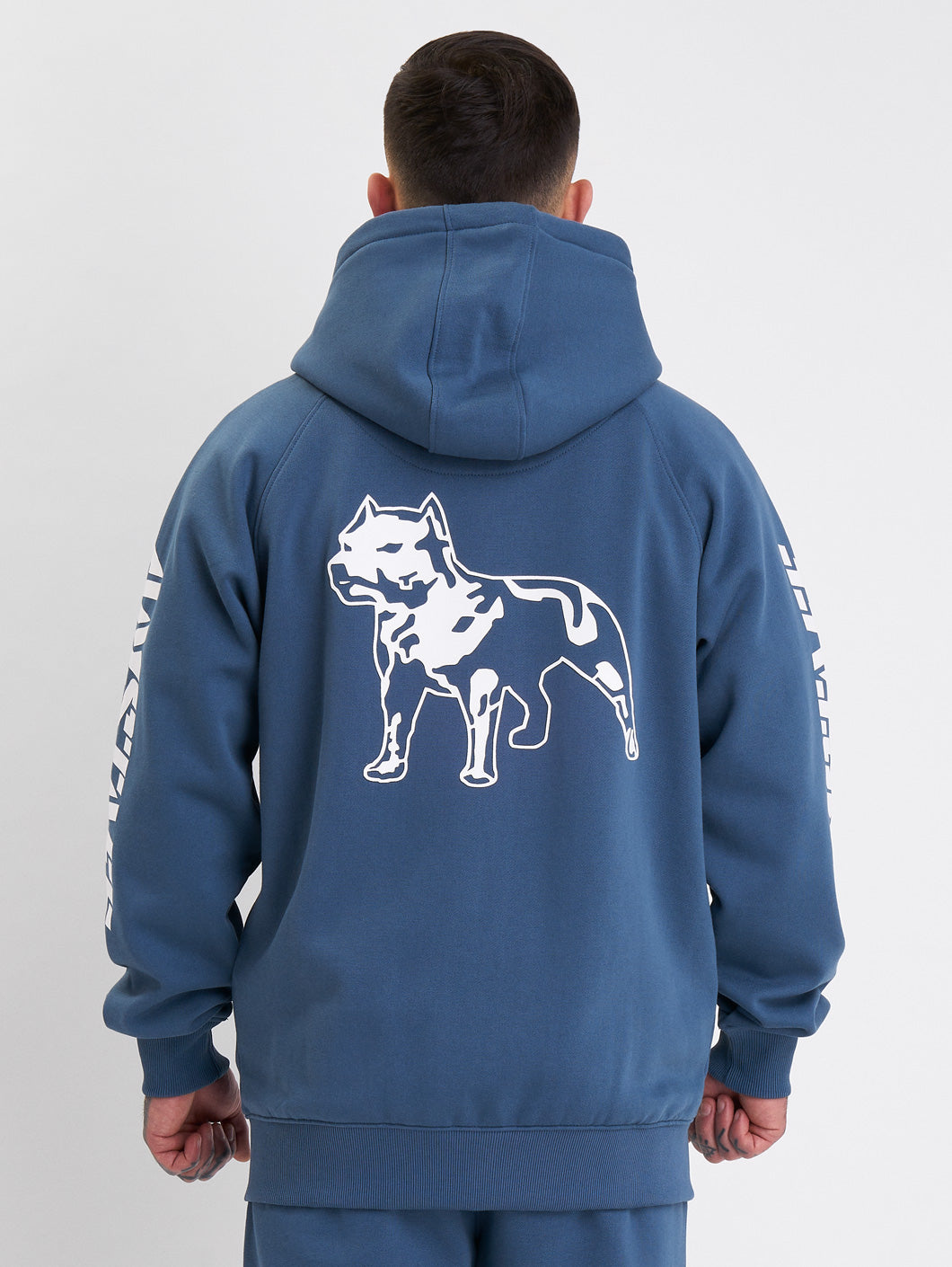 Amstaff Logo 2.0 Ziphoodie Cobald Blue - Amstaff Wear