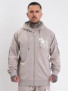 Amstaff Logo 2.0 Ziphoodie Beige - Amstaff Wear