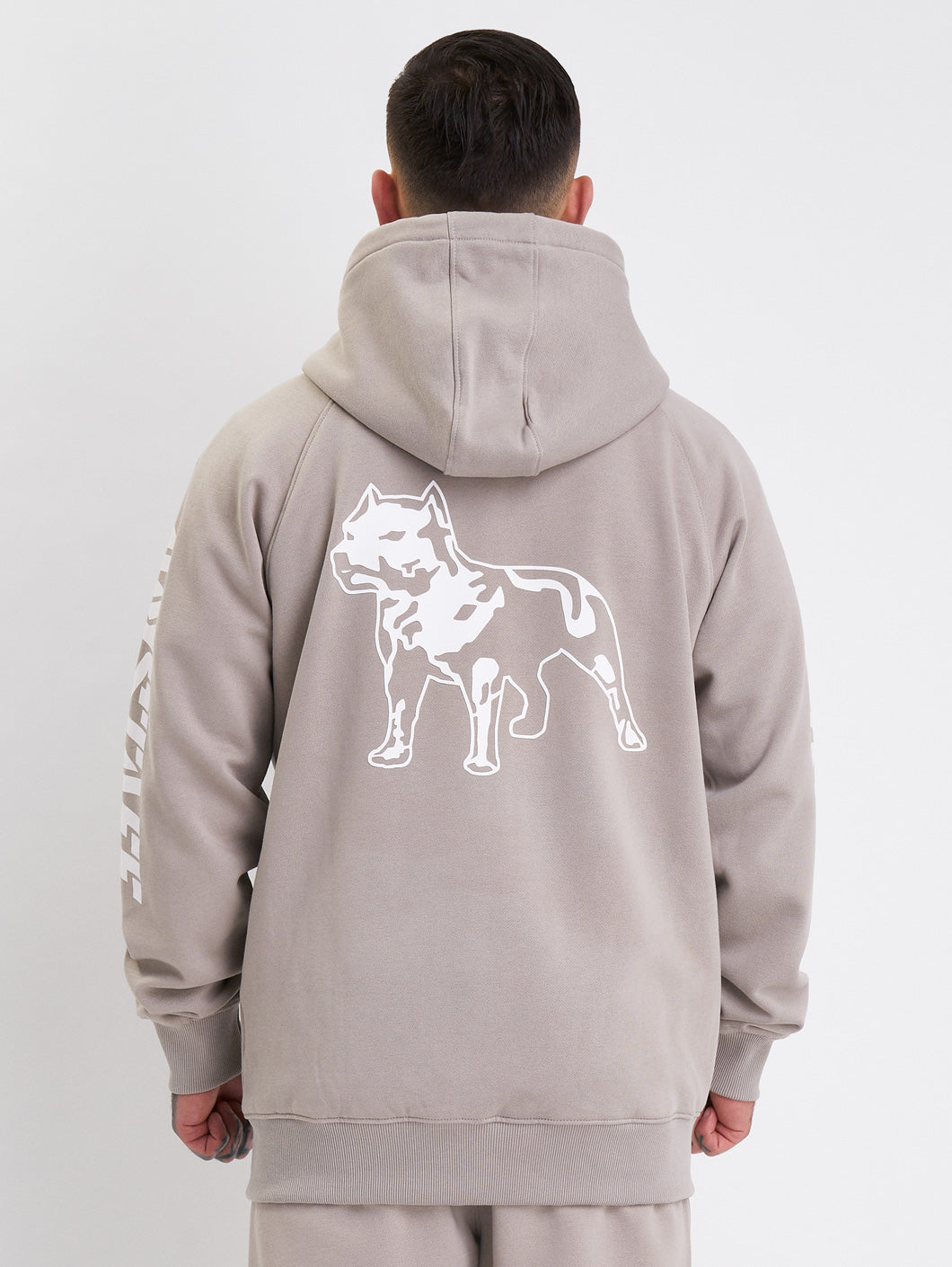 Amstaff Logo 2.0 Ziphoodie Beige - Amstaff Wear