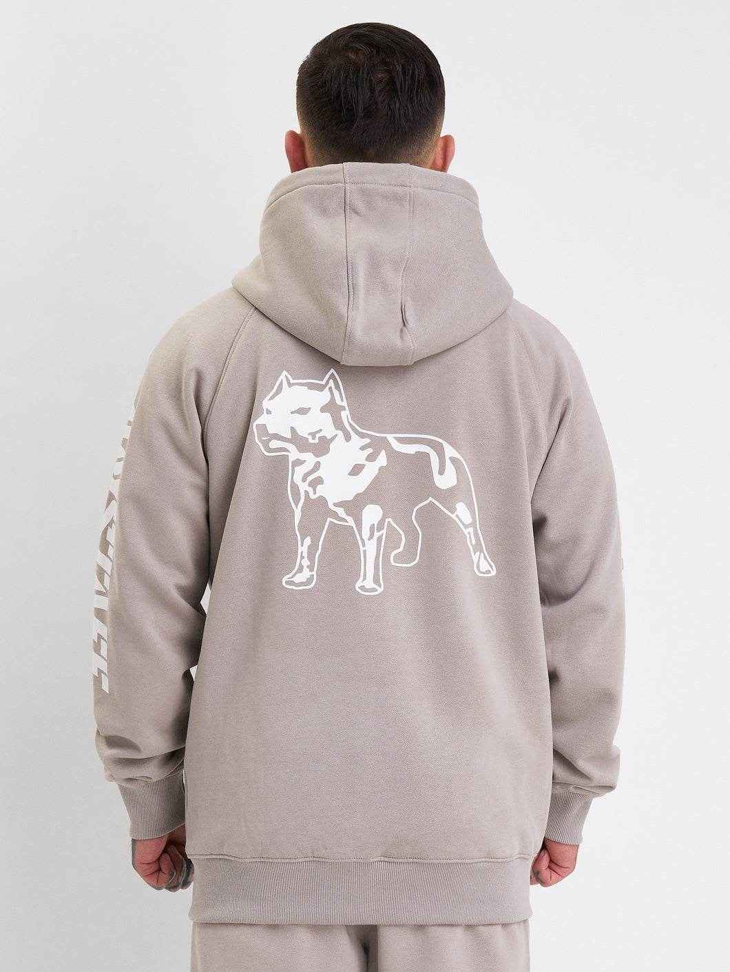 Amstaff Logo 2.0 Ziphoodie Beige - Amstaff Wear