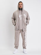 Amstaff Logo 2.0 Ziphoodie Beige - Amstaff Wear