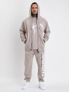 Amstaff Logo 2.0 Ziphoodie Beige - Amstaff Wear
