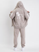Amstaff Logo 2.0 Ziphoodie Beige - Amstaff Wear