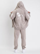 Amstaff Logo 2.0 Ziphoodie Beige - Amstaff Wear