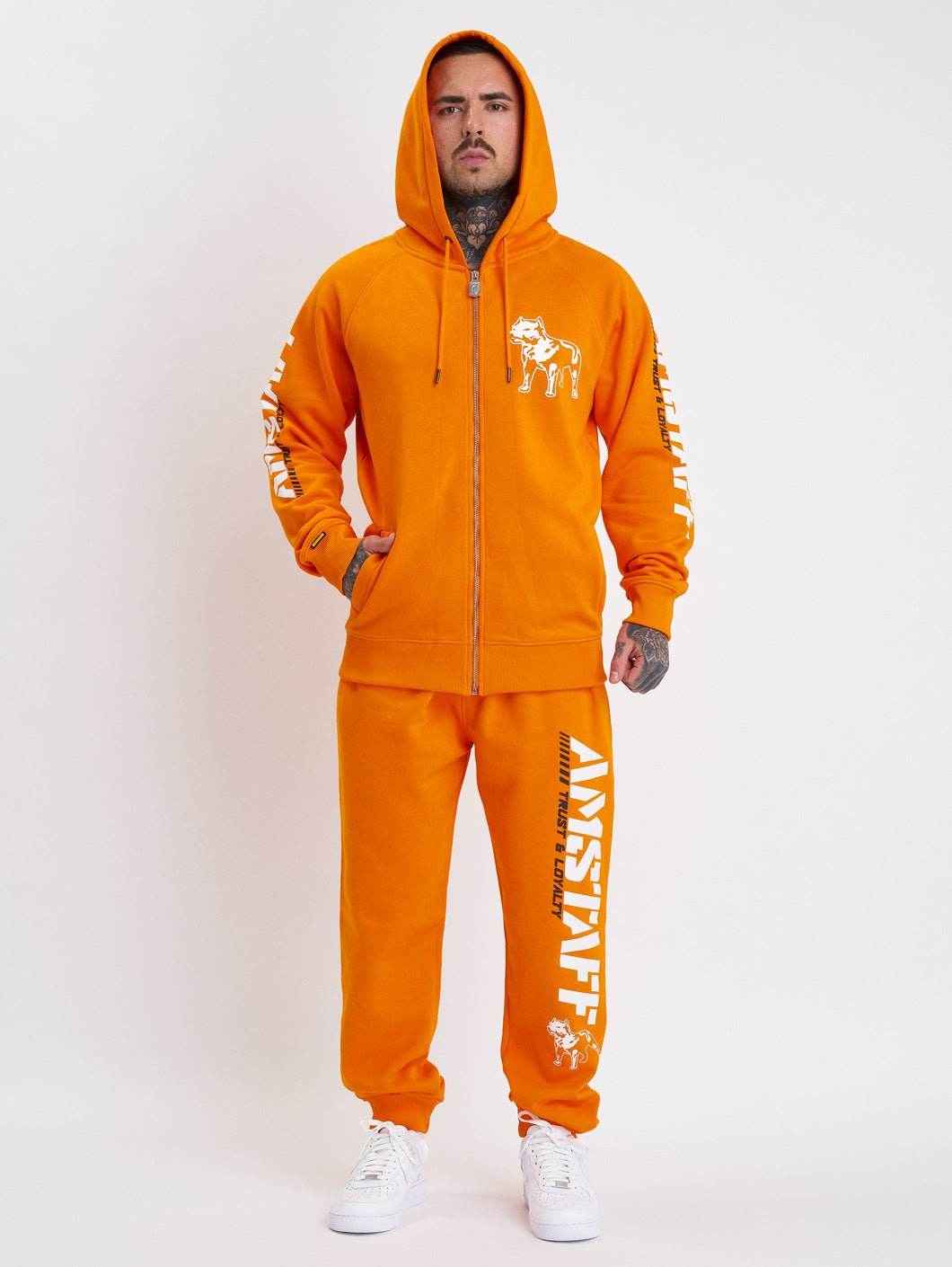 Amstaff Logo 2.0 Ziphoodie Orange - Amstaff Wear