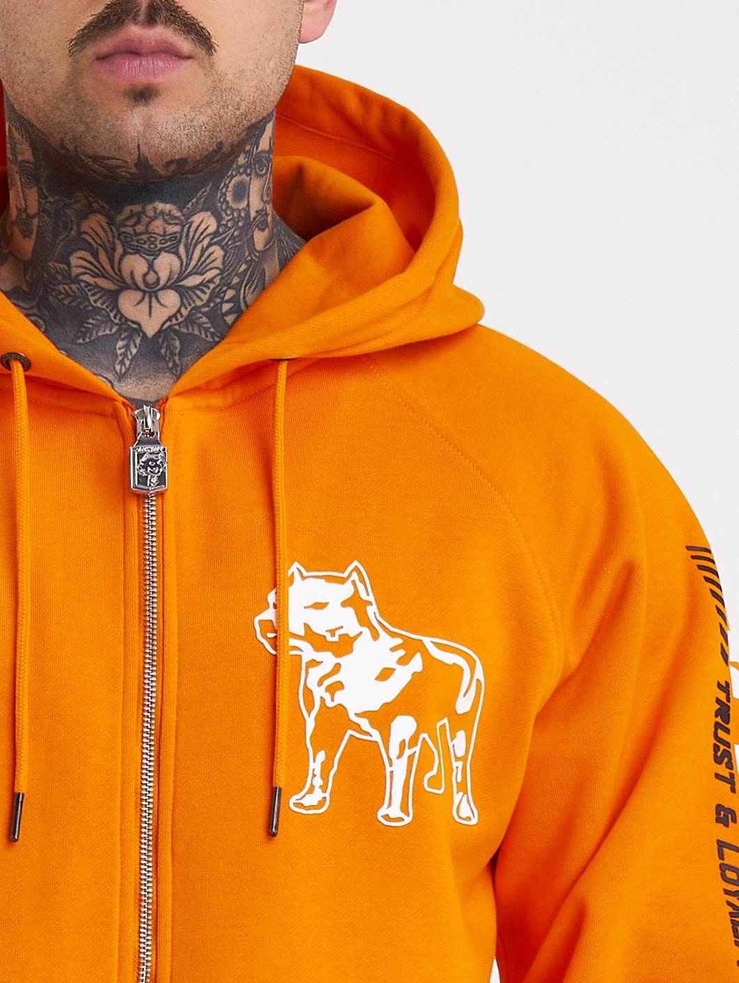 Amstaff Logo 2.0 Ziphoodie Orange - Amstaff Wear