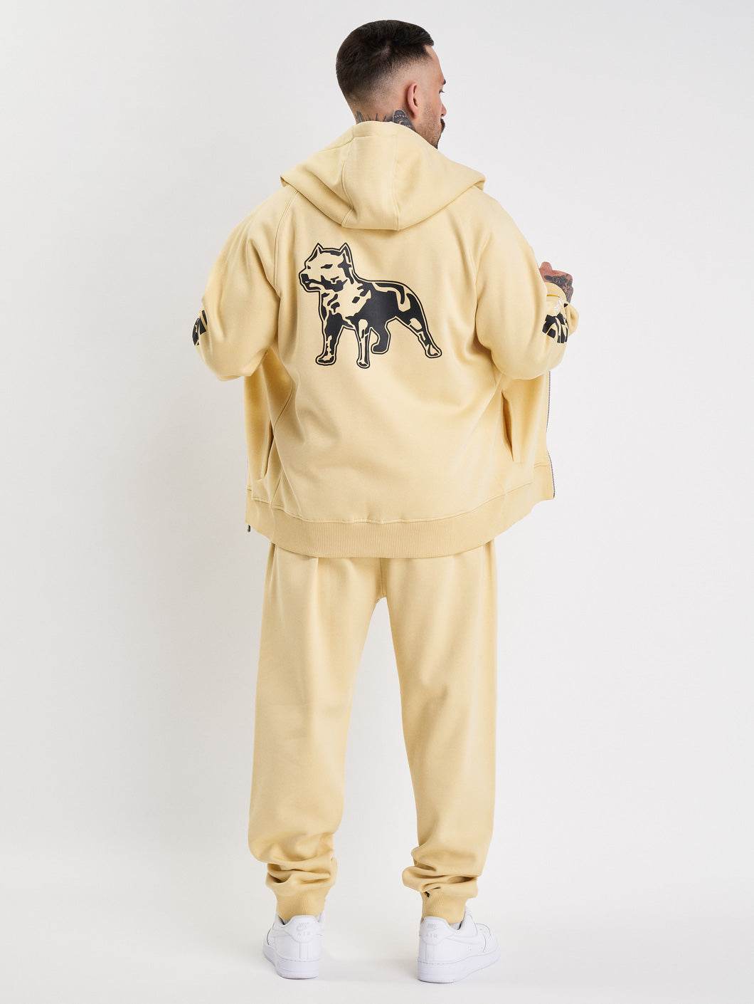 Amstaff Logo 2.0 Ziphoodie Vanilla Cream - Amstaff Wear