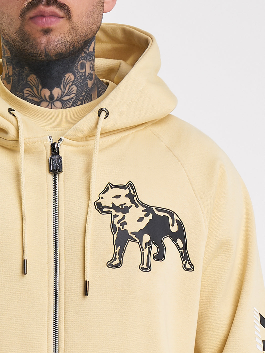 Amstaff Logo 2.0 Ziphoodie Vanilla Cream - Amstaff Wear