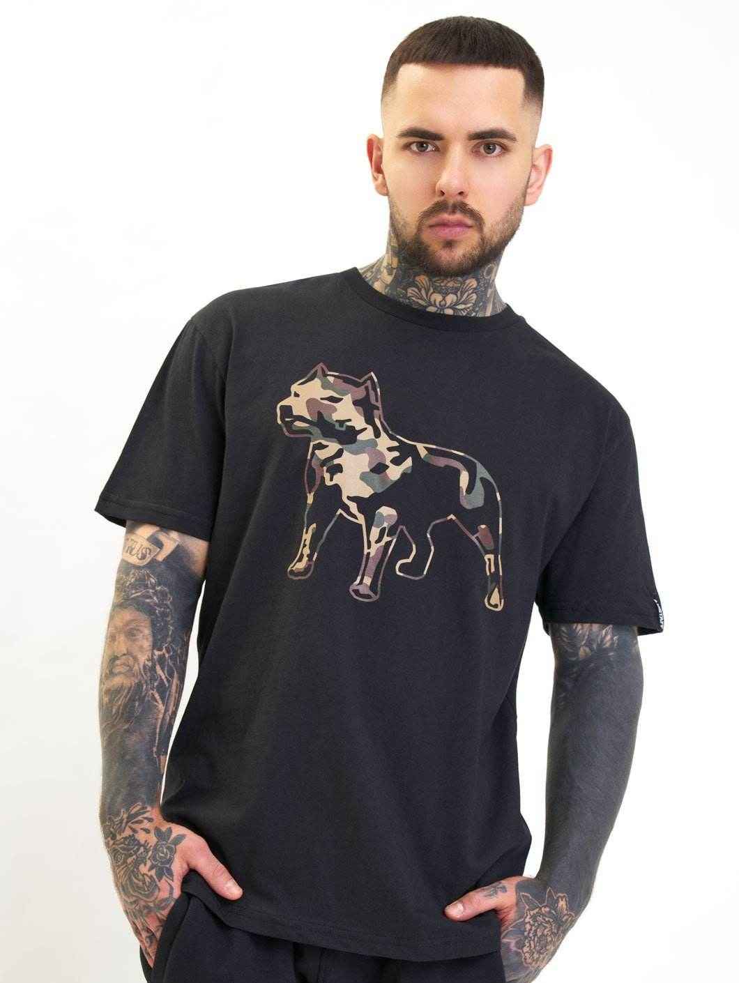 Amstaff Logo 2.0 T-Shirt Black Camouflage - Amstaff Wear