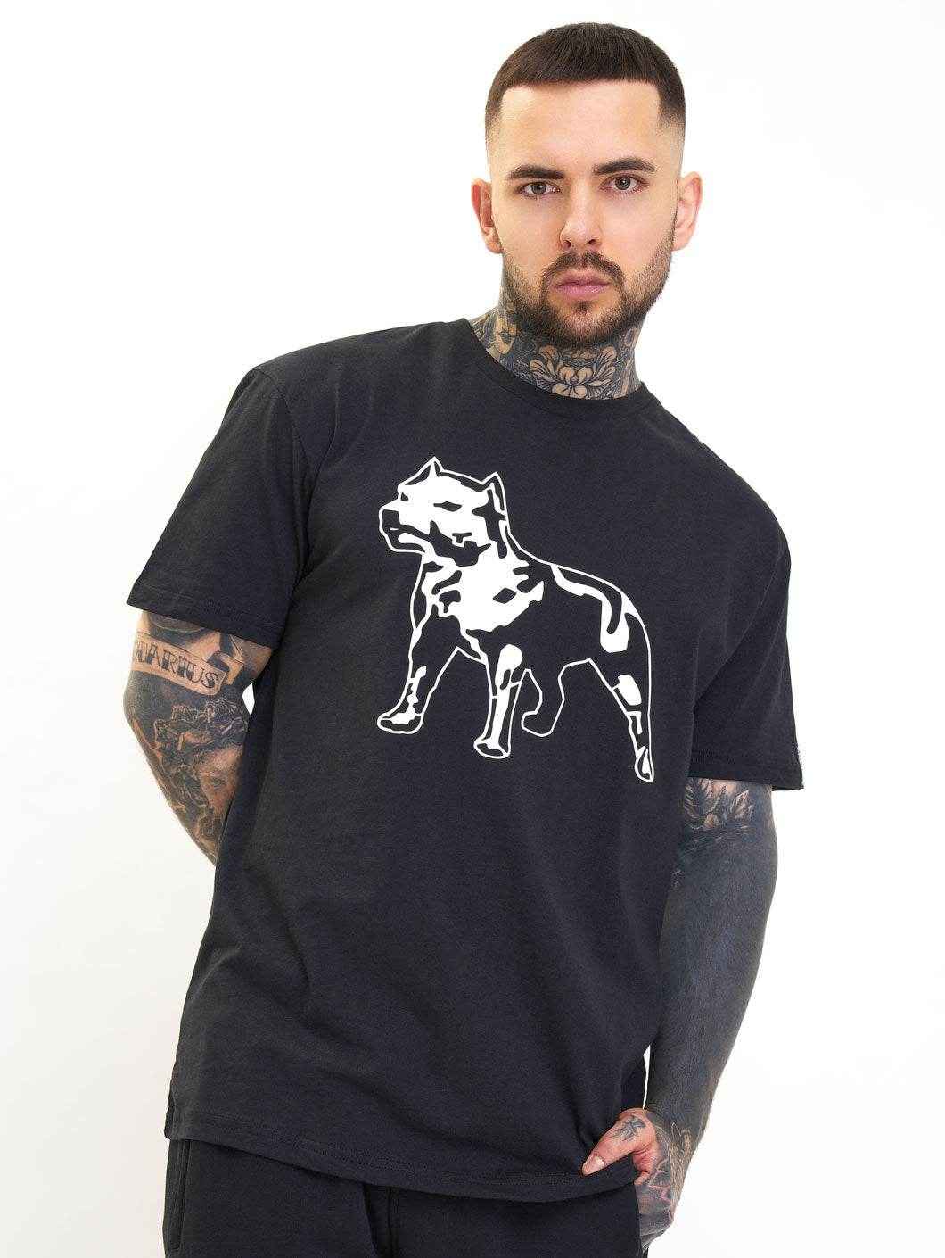 Amstaff Logo 2.0 T-Shirt Black White - Amstaff Wear