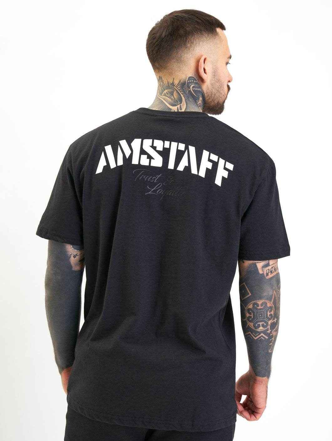 Amstaff Logo 2.0 T-Shirt Black White - Amstaff Wear