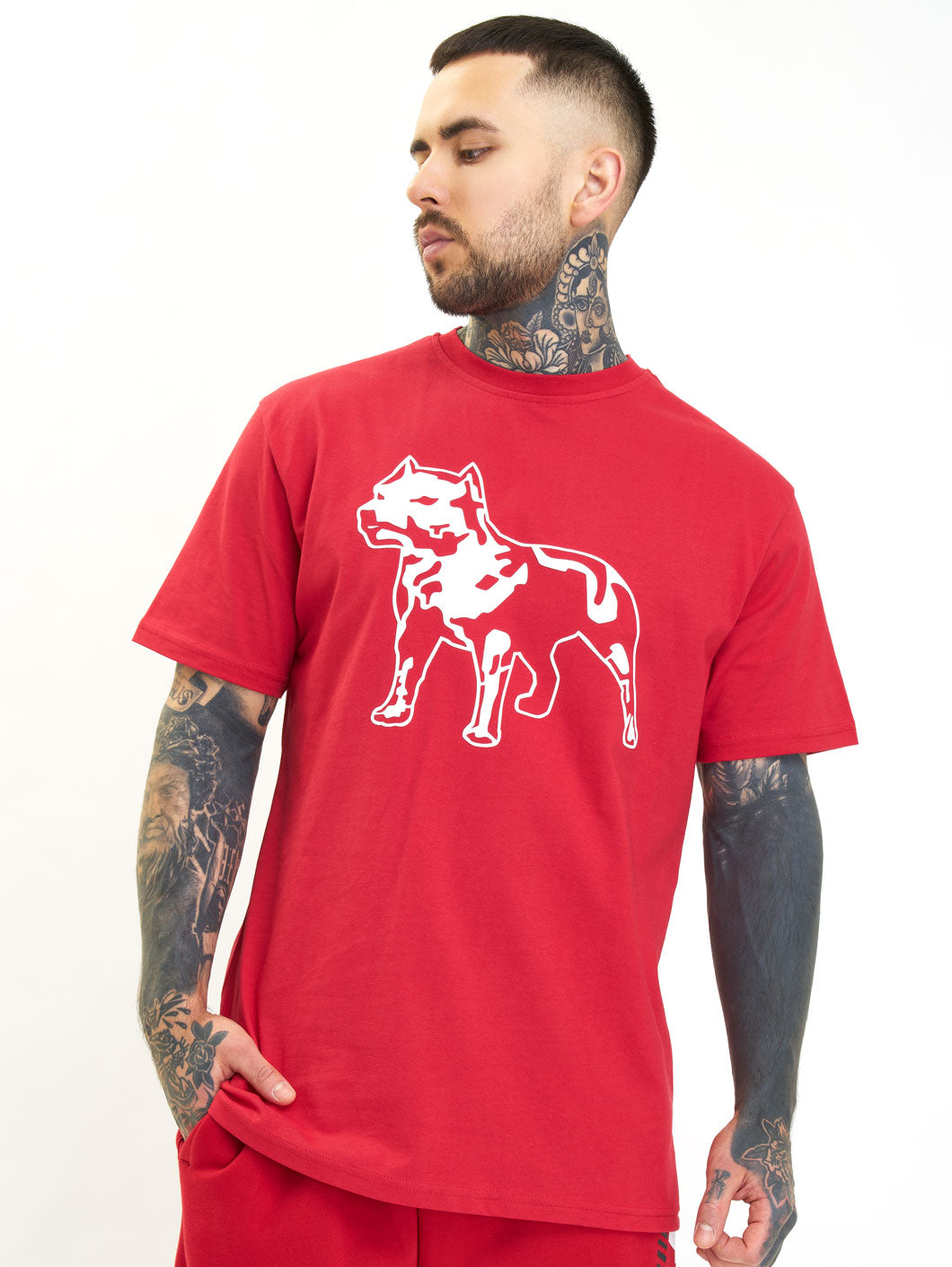 Amstaff Logo 2.0 T-Shirt Red White - Amstaff Wear