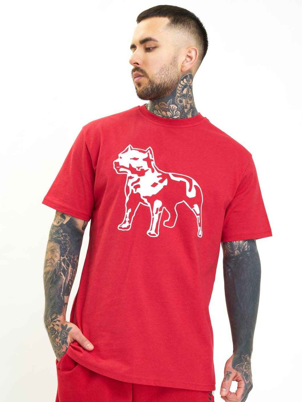 Amstaff Logo 2.0 T-Shirt Red White - Amstaff Wear