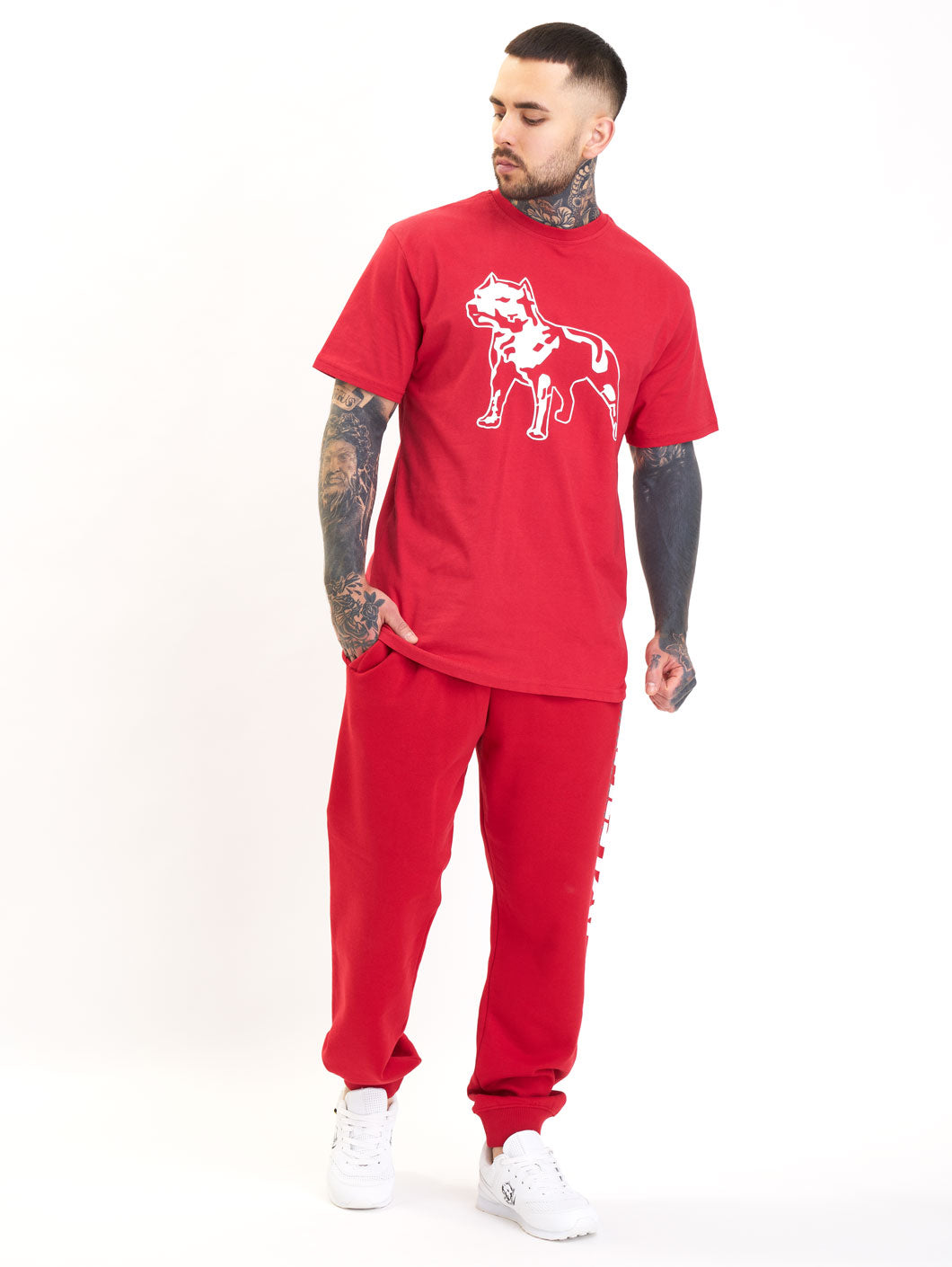 Amstaff Logo 2.0 T-Shirt Red White - Amstaff Wear