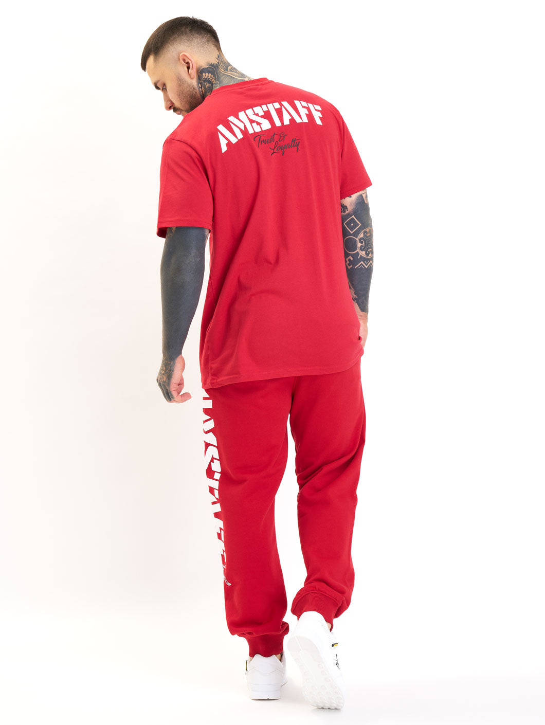 Amstaff Logo 2.0 T-Shirt Red White - Amstaff Wear