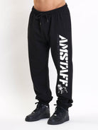 Amstaff Logo 2.0 Sweatpants Black White - Amstaff Wear