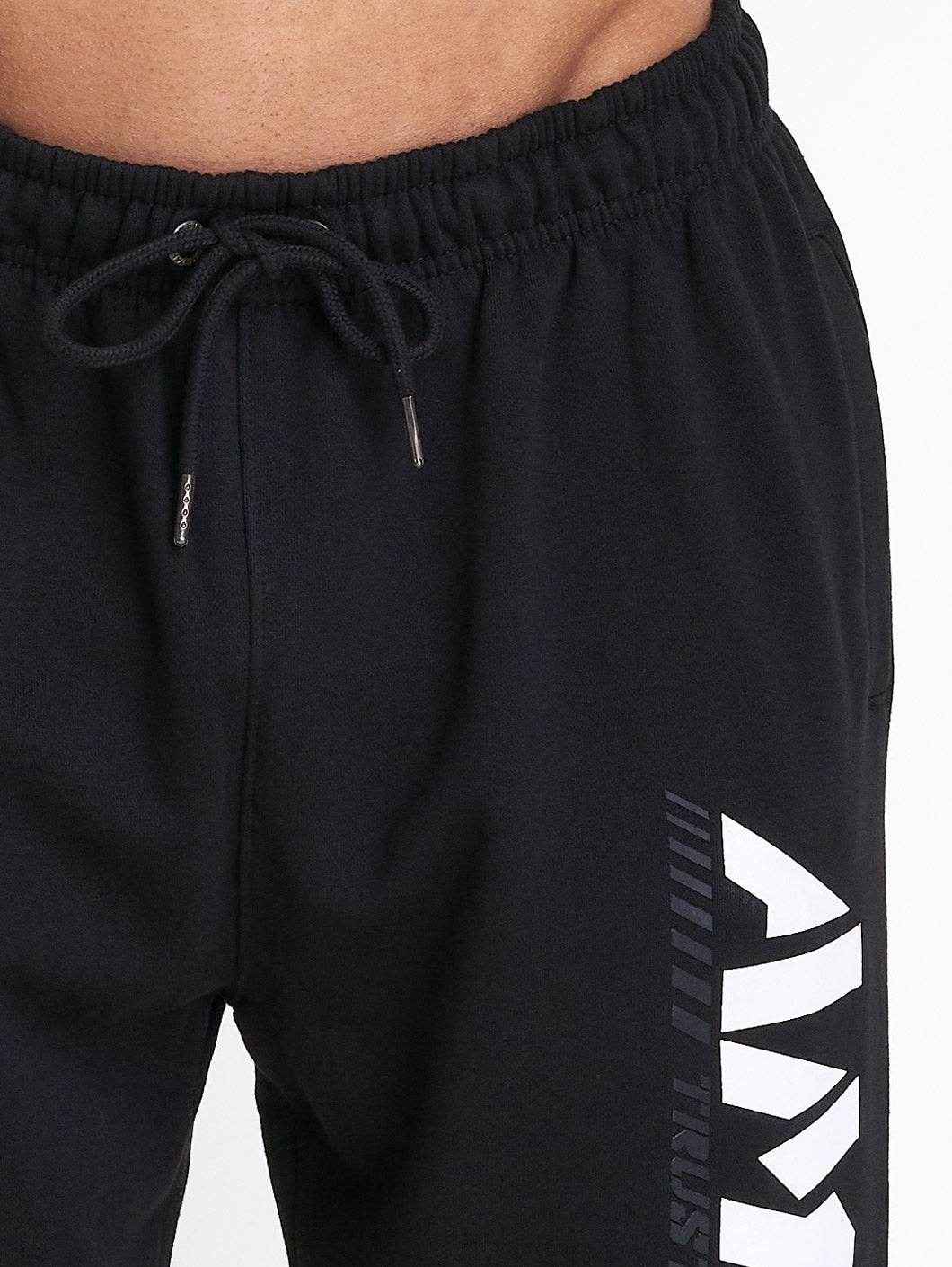 Amstaff Logo 2.0 Sweatpants Black White - Amstaff Wear