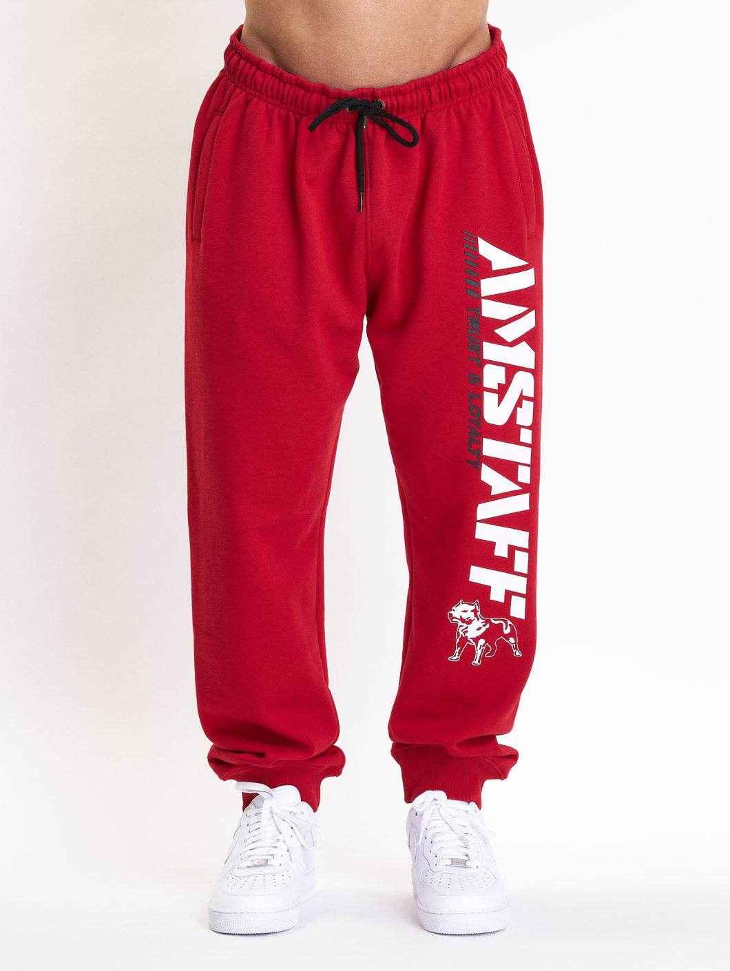 Amstaff Logo 2.0 Sweatpants Red - Amstaff Wear