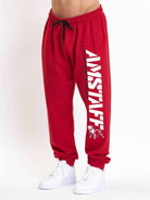 Amstaff Logo 2.0 Sweatpants Red - Amstaff Wear