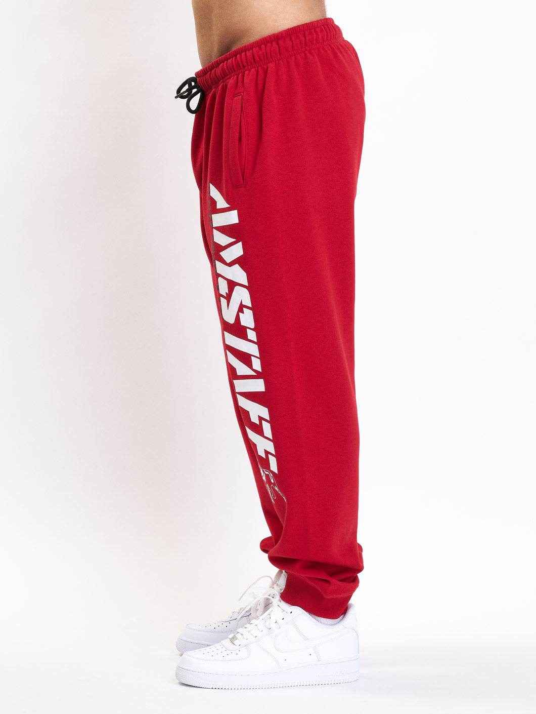 Amstaff Logo 2.0 Sweatpants Red - Amstaff Wear