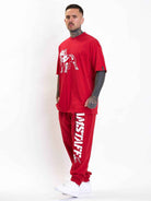 Amstaff Logo 2.0 Sweatpants Red - Amstaff Wear