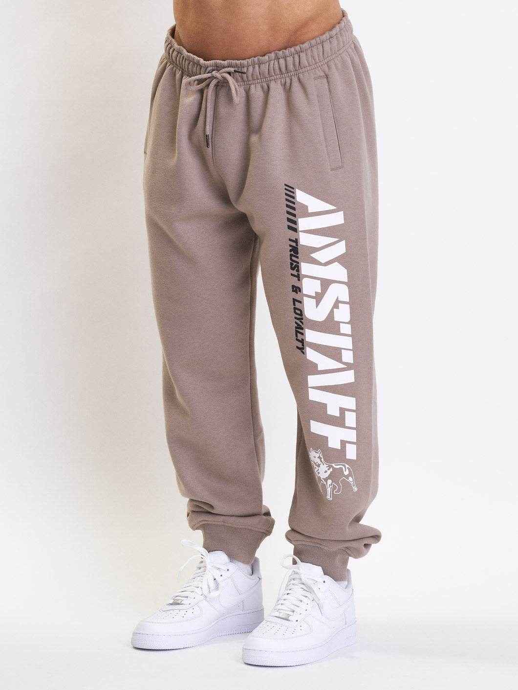 Amstaff Logo 2.0 Sweatpants Light Brown - Amstaff Wear