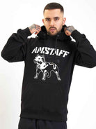Amstaff Logo 2.0 Hoodie Black White - Amstaff Wear
