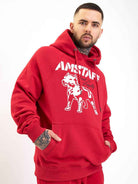Amstaff Logo 2.0 Hoodie Red - Amstaff Wear